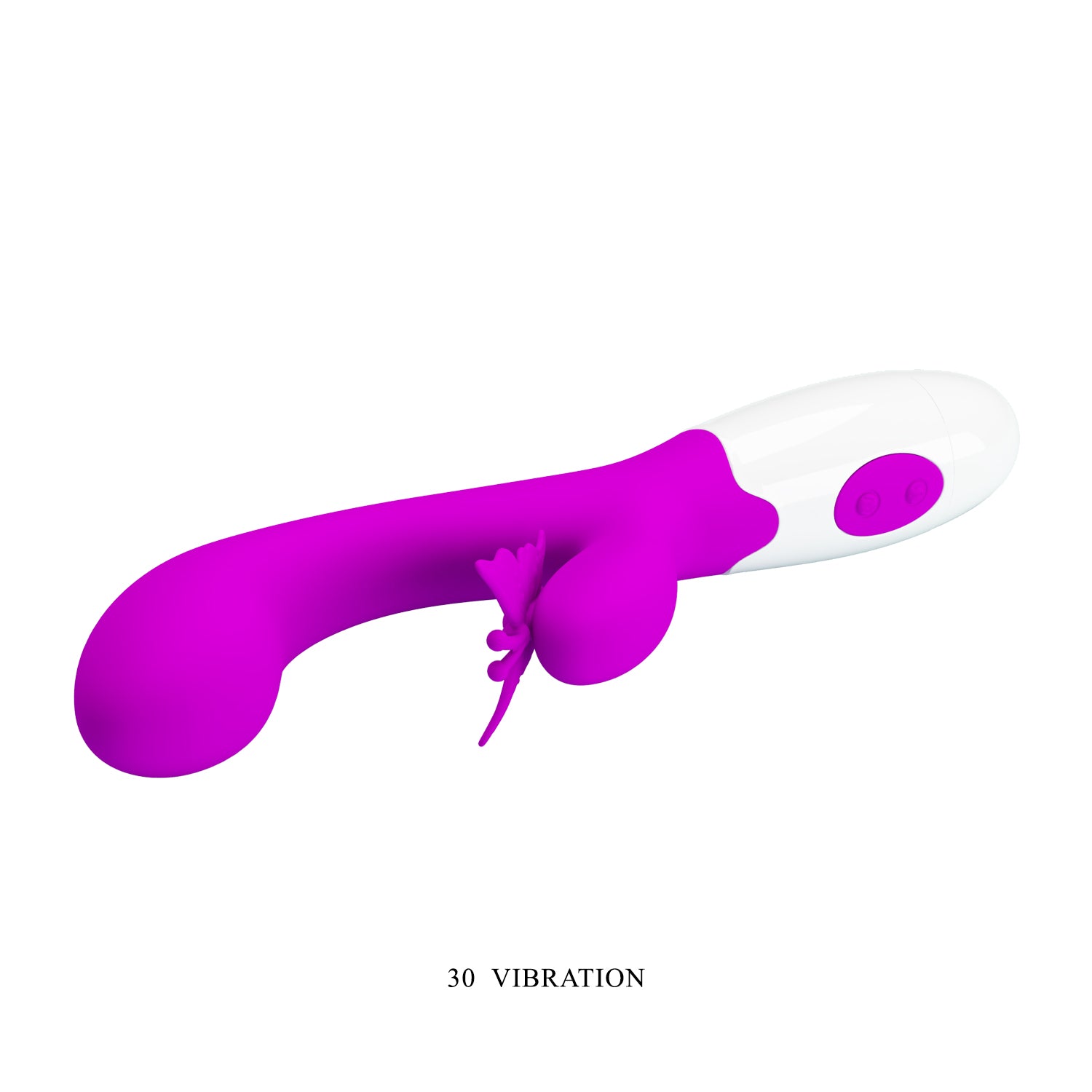 Pretty Love - Butterfly Kiss Rabbit Vibrator (Pink) - Pink - Rabbit Dildo (Vibration) Non Rechargeable