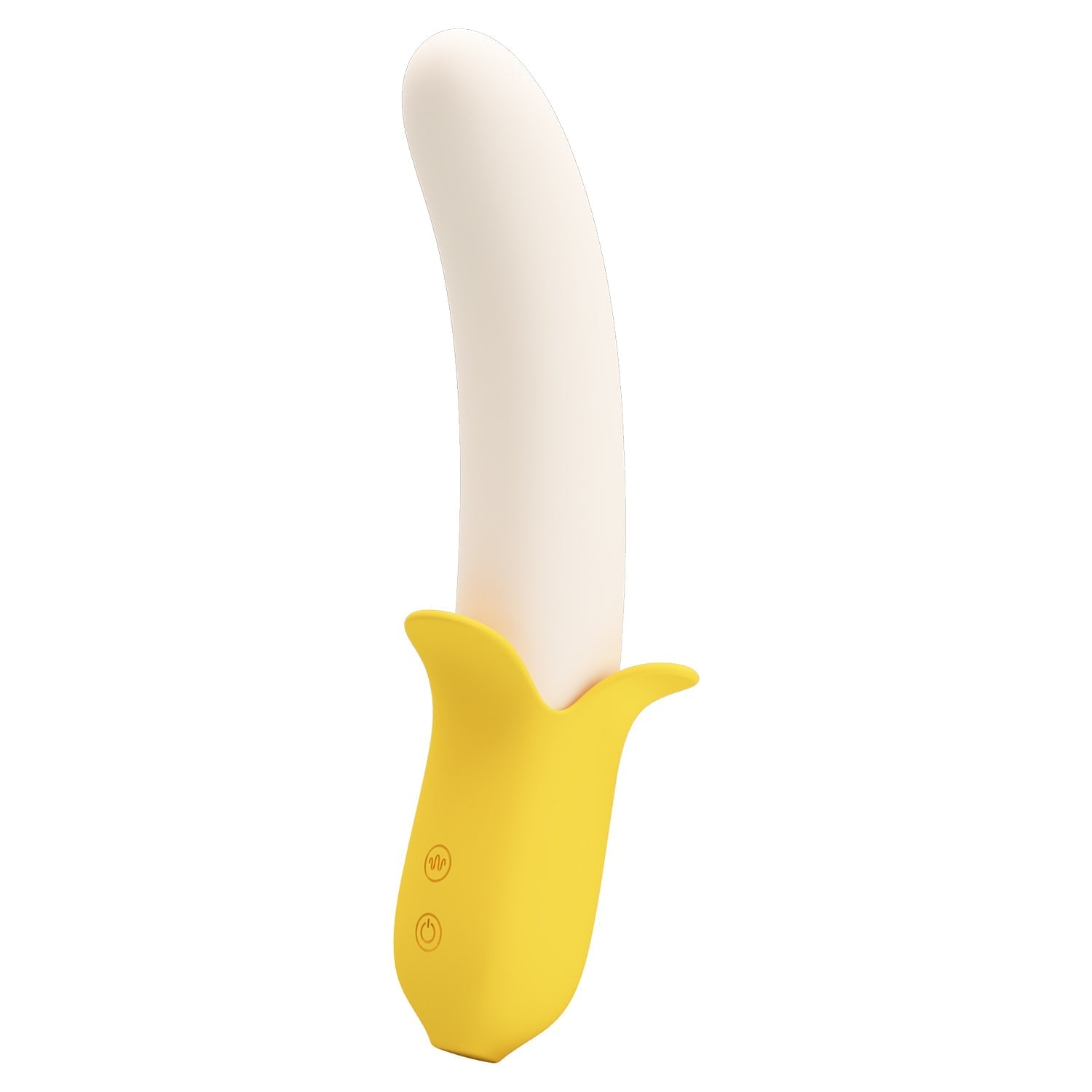 Pretty Love - Banana Geek Vibrating Thrusting Dildo Vibrator (Yellow) - Yellow - Non Realistic Dildo w/o suction cup
