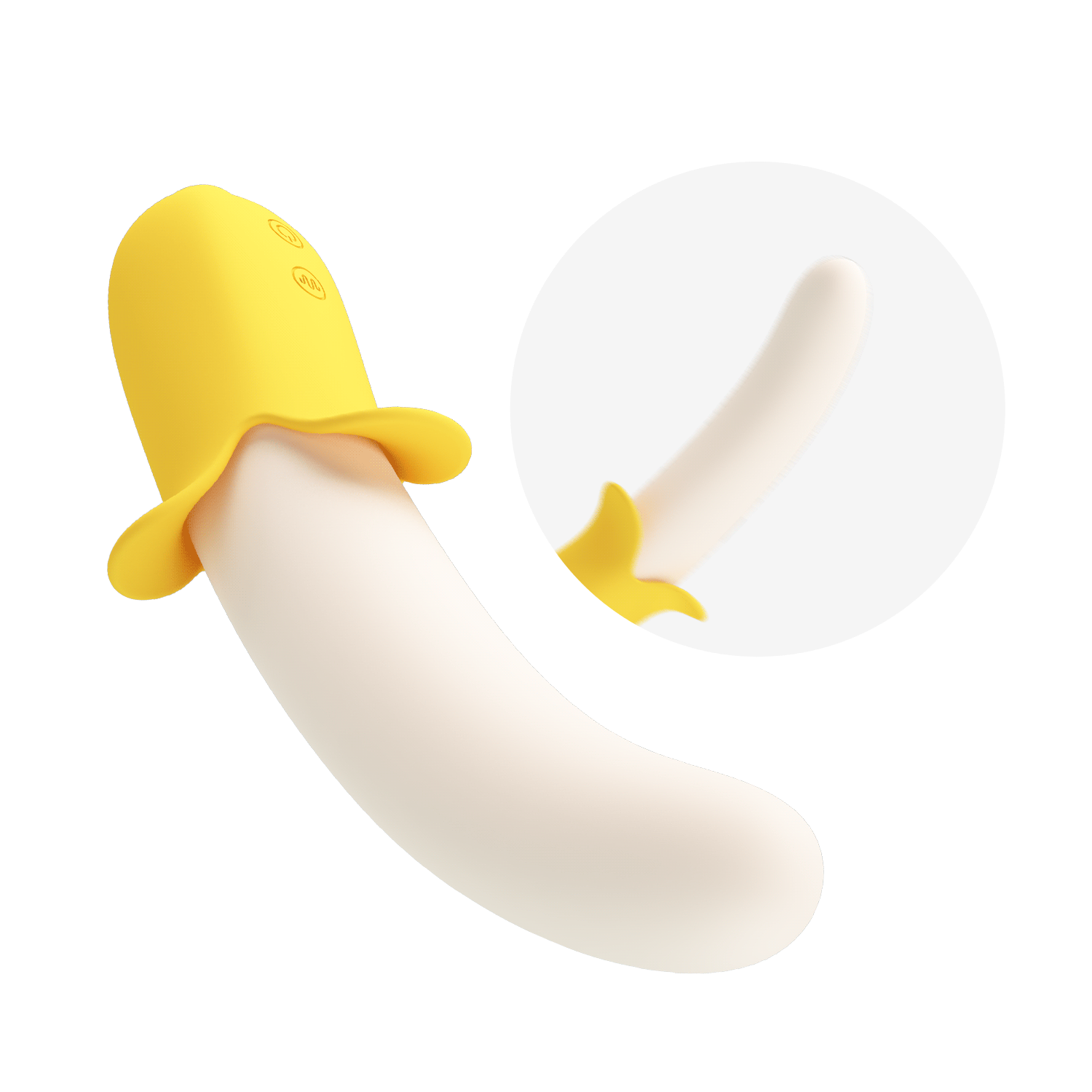Pretty Love - Banana Geek Vibrating Thrusting Dildo Vibrator (Yellow) - Yellow - Non Realistic Dildo w/o suction cup