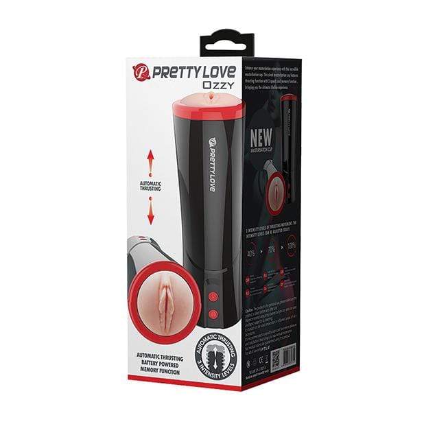 Pretty Love - Ozzy Automatic Thrusting Male Masturbator (Black) Masturbator Vagina (Vibration) Rechargeable 6959532331745 CherryAffairs