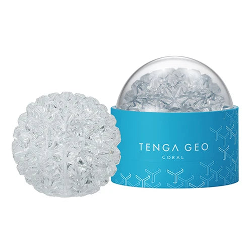 Tenga - 3D Geo Coral Soft Stroker Masturbator (Putih)