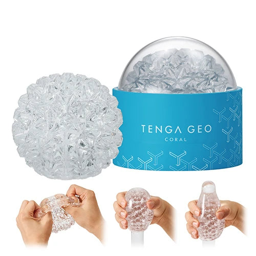 Tenga - 3D Geo Coral Soft Stroker Masturbator (Putih)