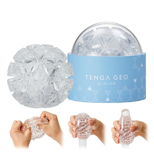 Tenga - 3D Geo Glacier Soft Stroker Masturbator (Putih)
