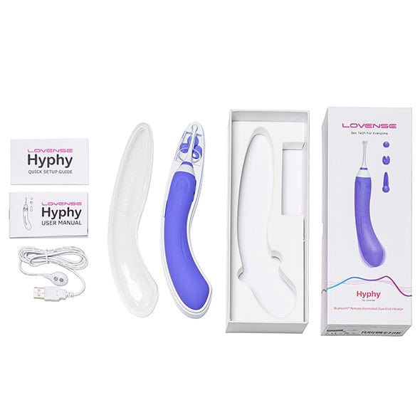 Lovense - Hyphy App-Controlled Dual End Vibrator (Purple) Clit Massager (Vibration) Rechargeable 6972677430050 CherryAffairs