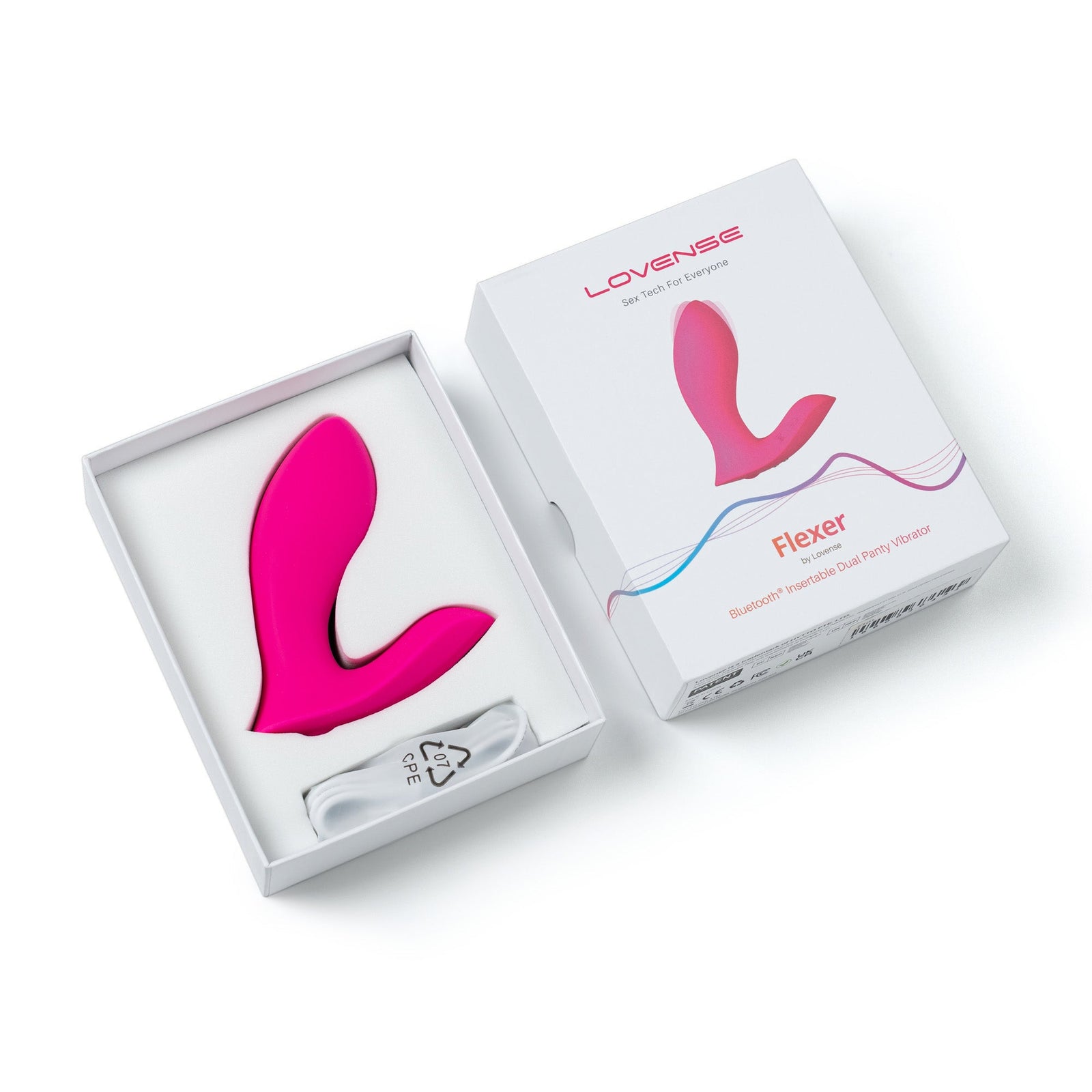 Lovense - Flexer App-Controlled Panties Vibrator (Pink) - Pink - Panties Massager Remote Control (Vibration)