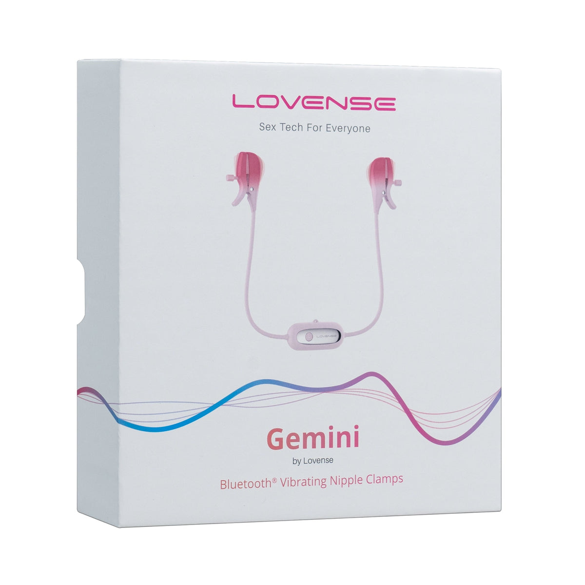 Lovense - Gemini App-Controlled Vibrating Nipple Clamps (Pink) - Pink - Nipple Clamps (Vibration) Rechargeable