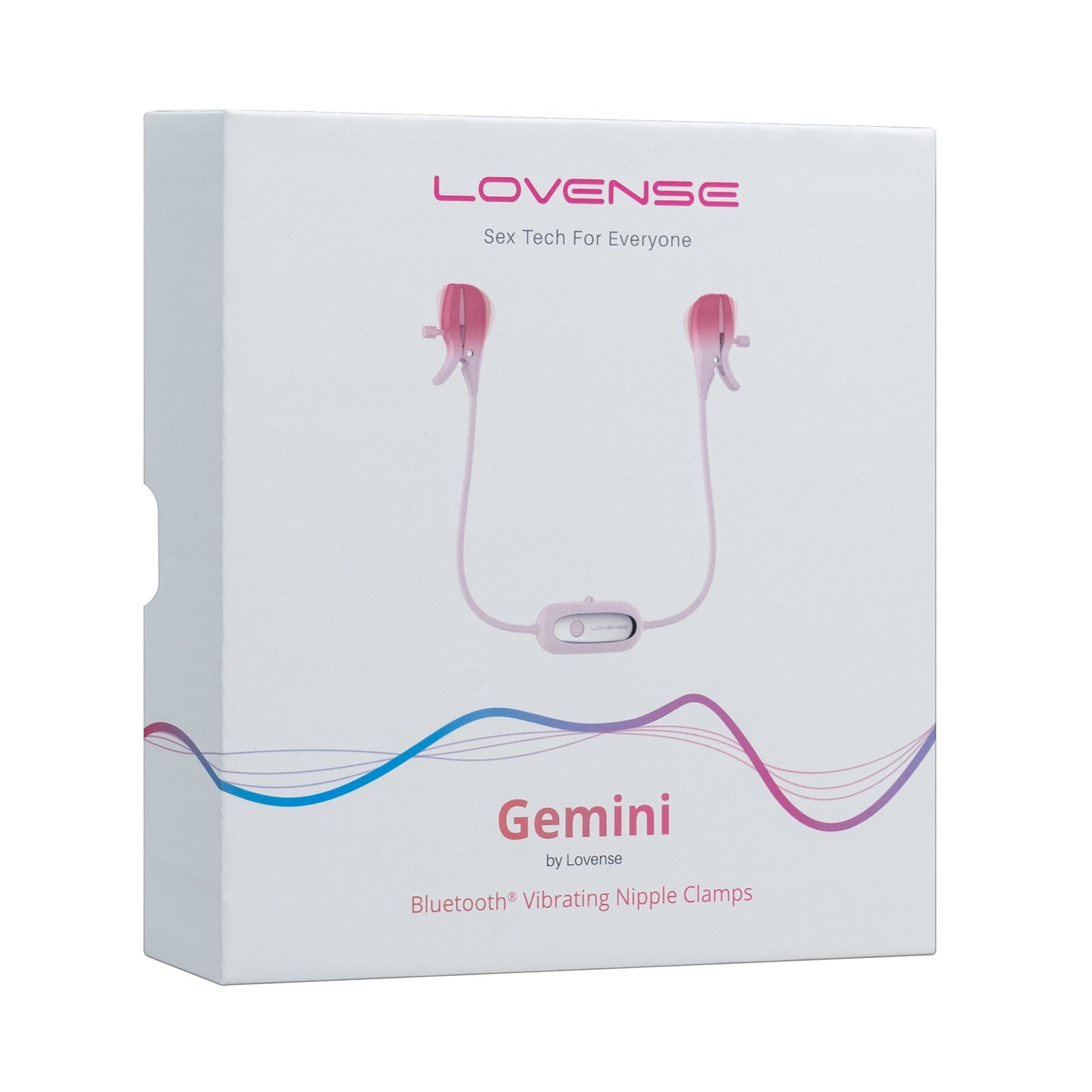 Lovense - Gemini App-Controlled Vibrating Nipple Clamps (Pink) - Pink - Nipple Clamps (Vibration) Rechargeable