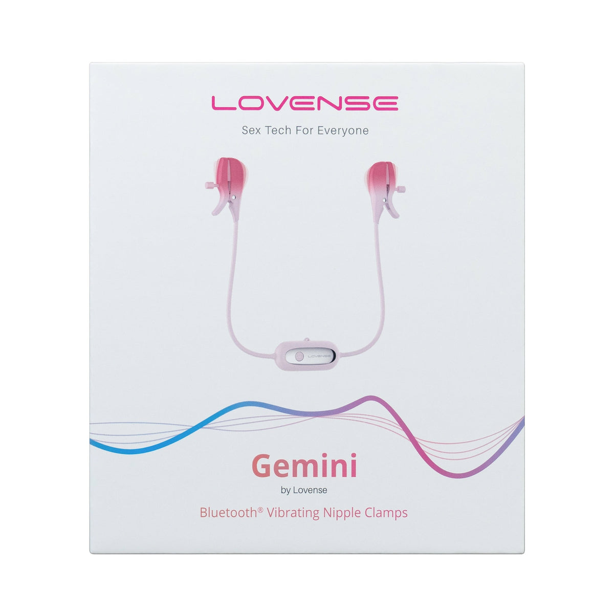 Lovense - Gemini App-Controlled Vibrating Nipple Clamps (Pink) - Pink - Nipple Clamps (Vibration) Rechargeable