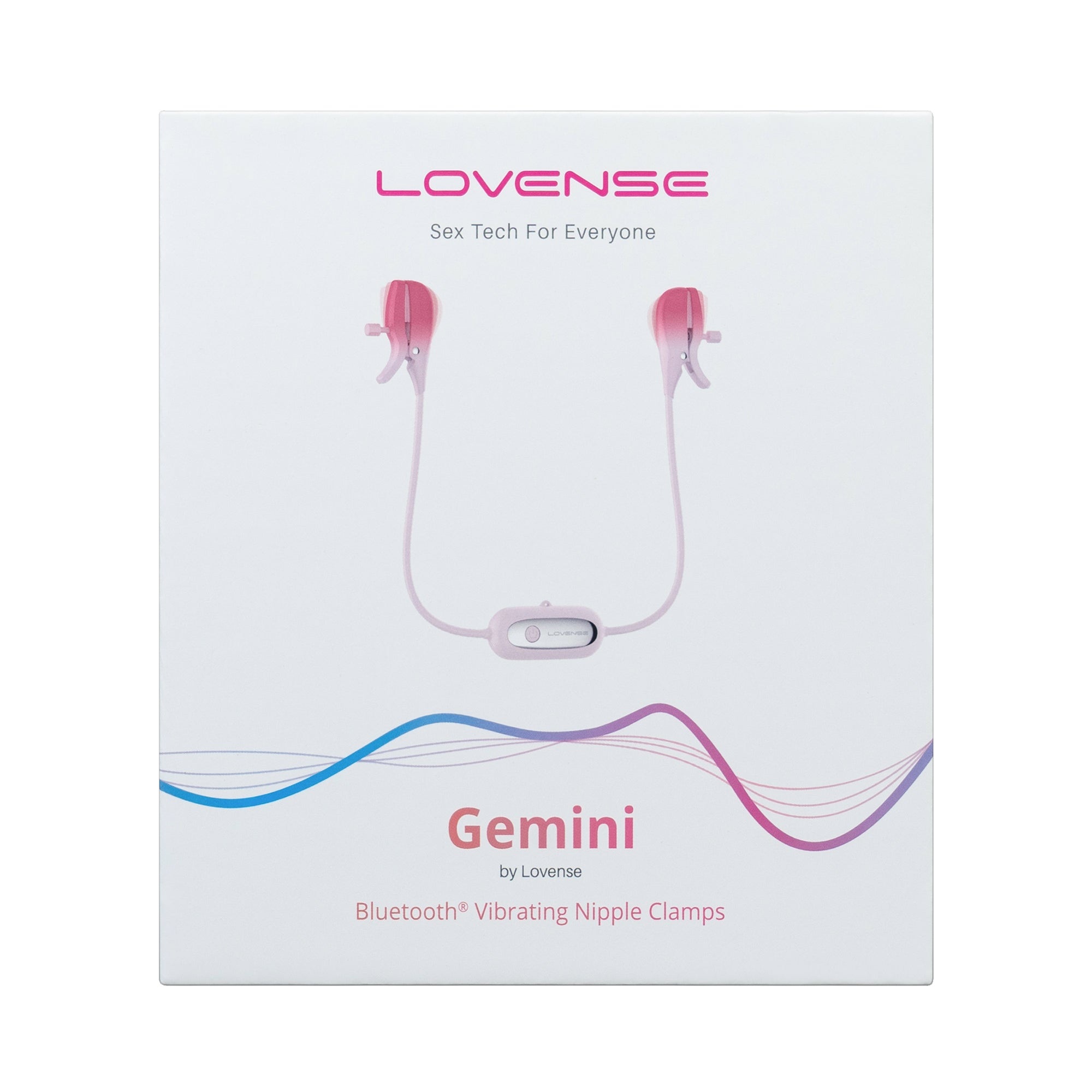 Lovense - Gemini App-Controlled Vibrating Nipple Clamps (Pink) - Pink - Nipple Clamps (Vibration) Rechargeable