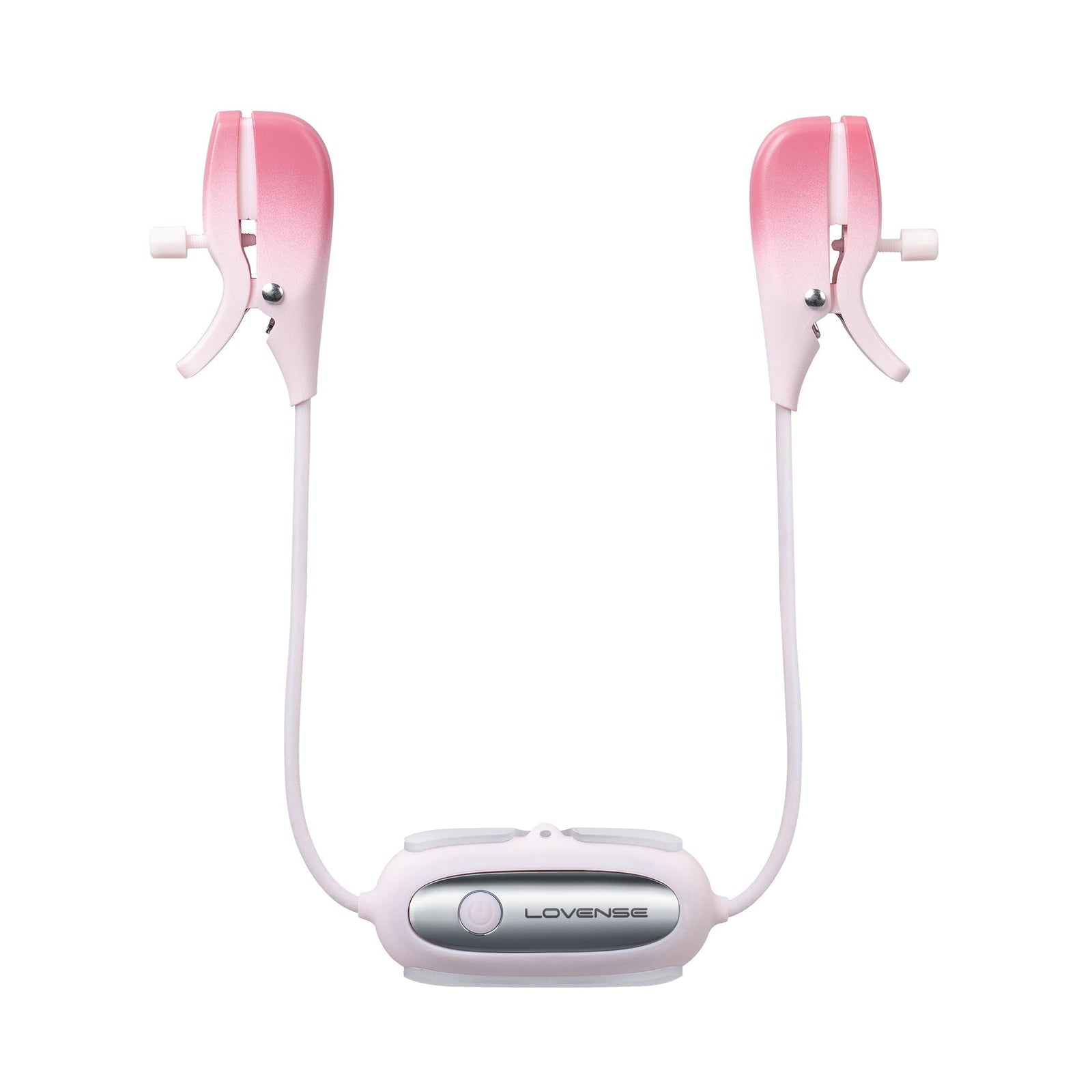 Lovense - Gemini App-Controlled Vibrating Nipple Clamps (Pink) - Pink - Nipple Clamps (Vibration) Rechargeable