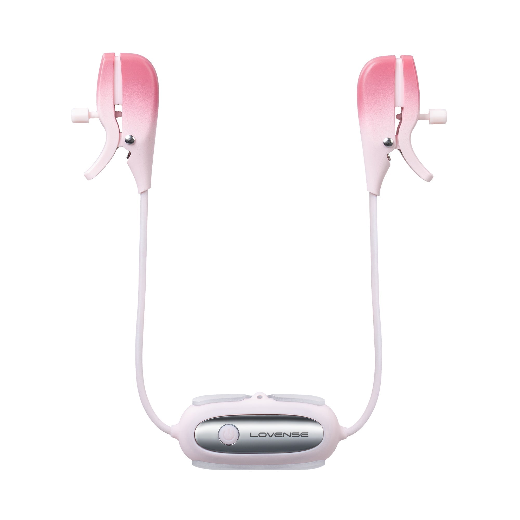 Lovense - Gemini App-Controlled Vibrating Nipple Clamps (Pink) - Pink - Nipple Clamps (Vibration) Rechargeable