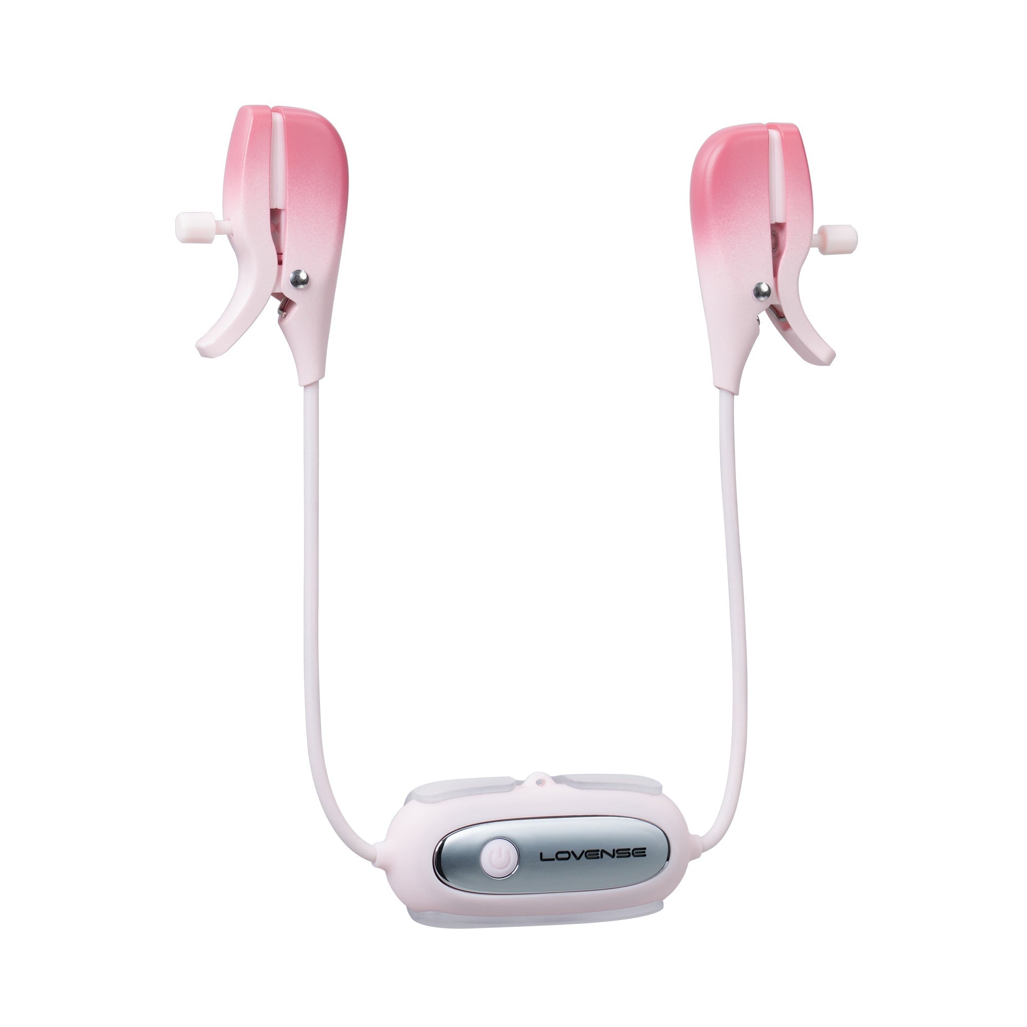 Lovense - Gemini App-Controlled Vibrating Nipple Clamps (Pink) - Pink - Nipple Clamps (Vibration) Rechargeable