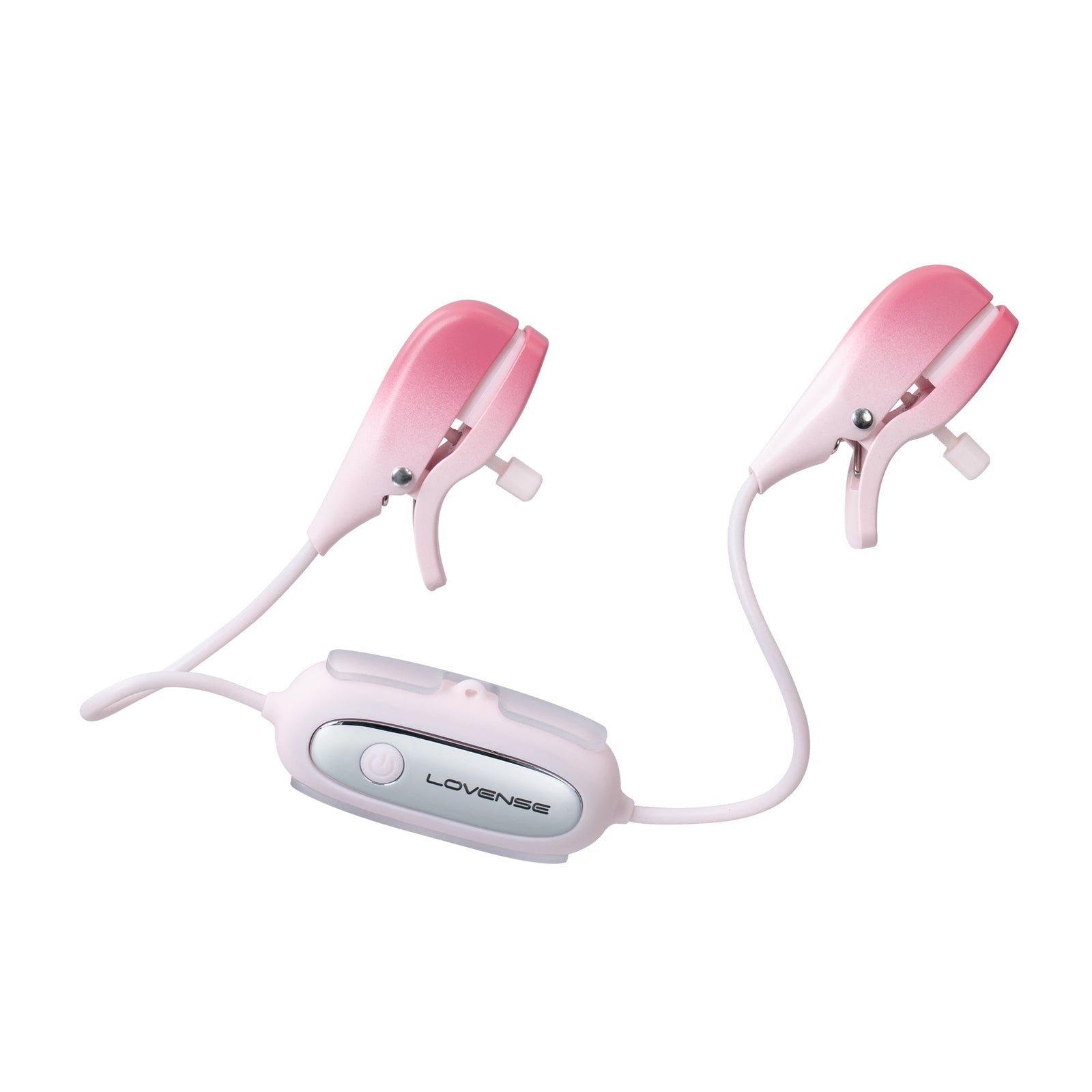 Lovense - Gemini App-Controlled Vibrating Nipple Clamps (Pink) - Pink - Nipple Clamps (Vibration) Rechargeable