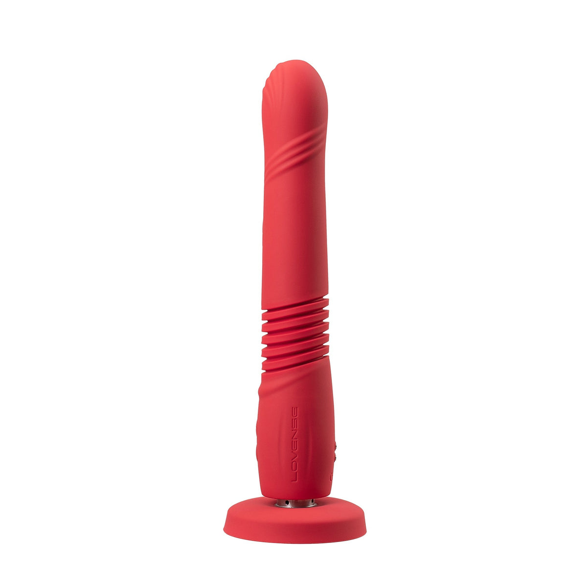Lovense - Gravity App-Controlled Thrusting Dildo (Red) - Red - Realistic Dildo with suction cup (Vibration) Rechargeable