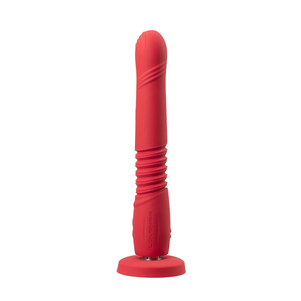 Lovense - Gravity App-Controlled Thrusting Dildo (Red) - Red - Realistic Dildo with suction cup (Vibration) Rechargeable
