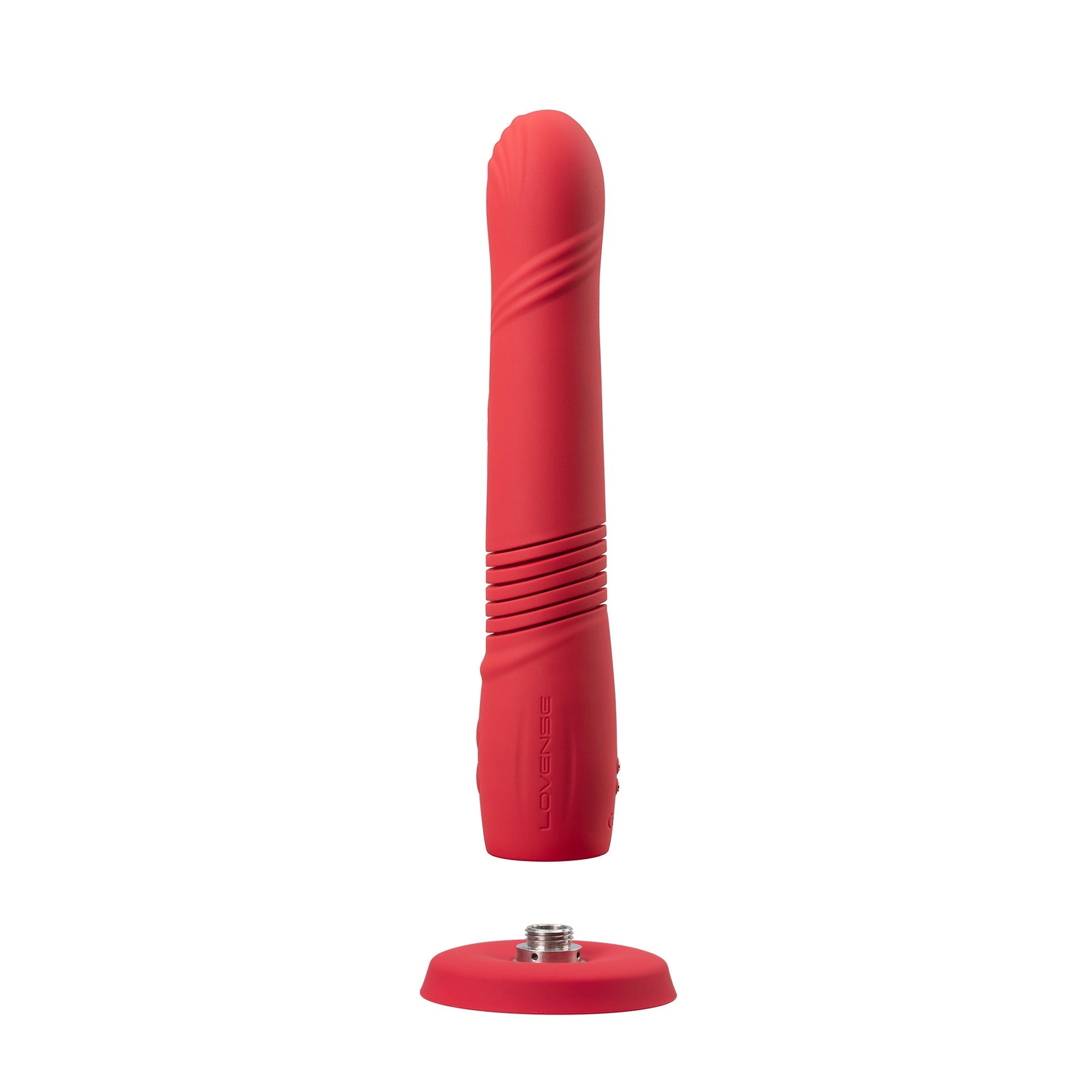 Lovense - Gravity App-Controlled Thrusting Dildo (Red) - Red - Realistic Dildo with suction cup (Vibration) Rechargeable