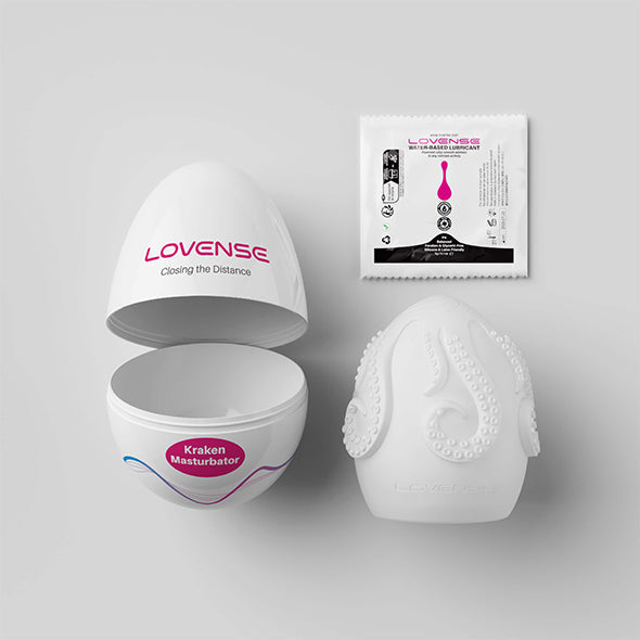 Lovense - Kraken Egg Masturbator - White - Masturbator Egg (Non Vibration)