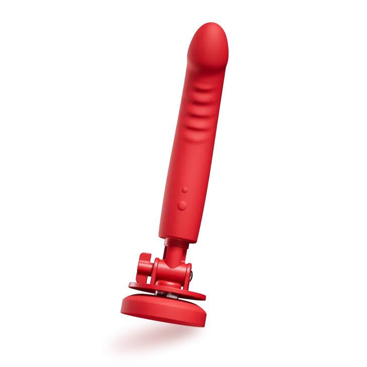 Lovense - Mission 2 Vibrating Suction Cup Dildo - Red - Realistic Dildo with suction cup (Vibration) Rechargeable