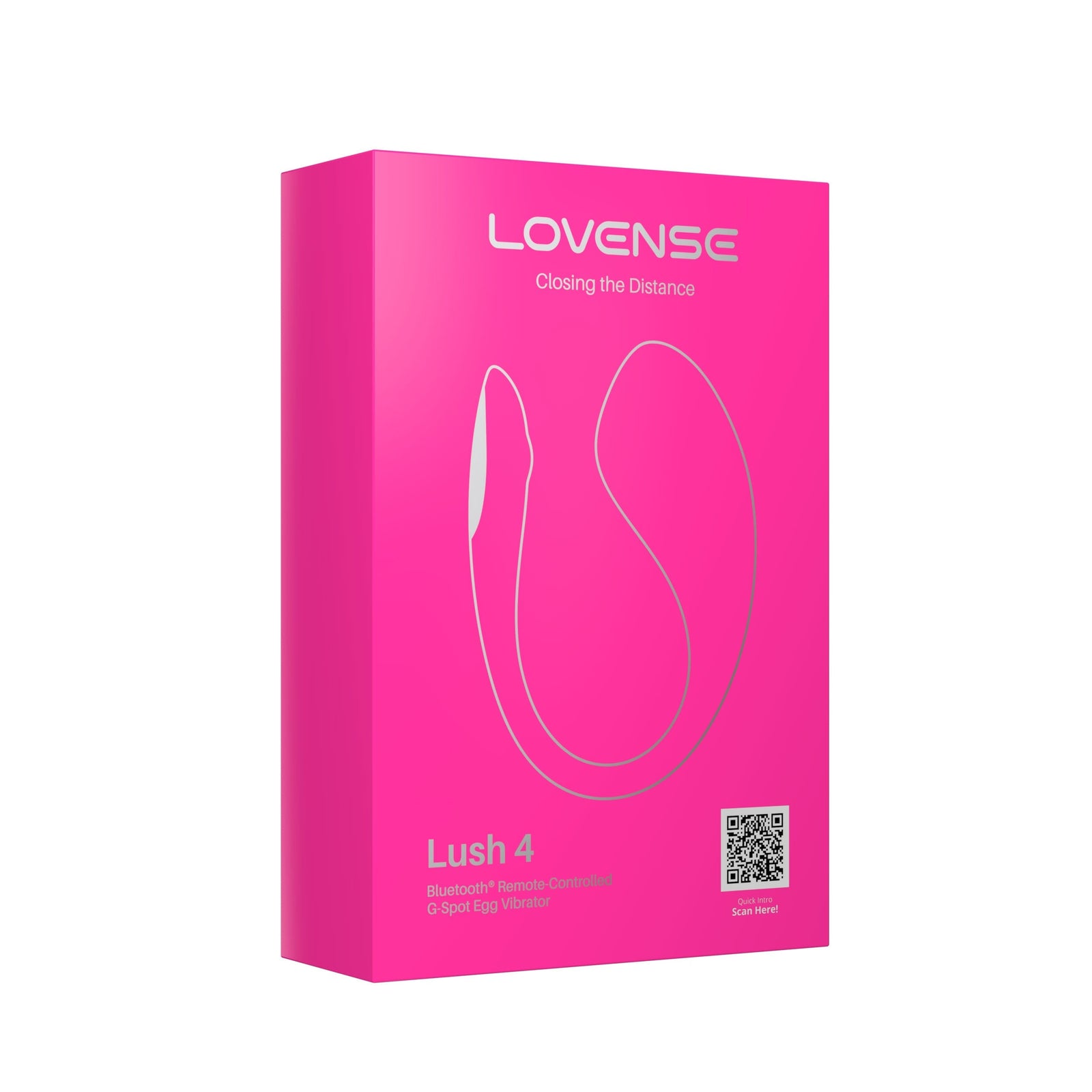 Lovense - Lush 4 App-Controlled Bullet Egg Vibrator (Pink) - Pink - Wireless Remote Control Egg (Vibration) Rechargeable