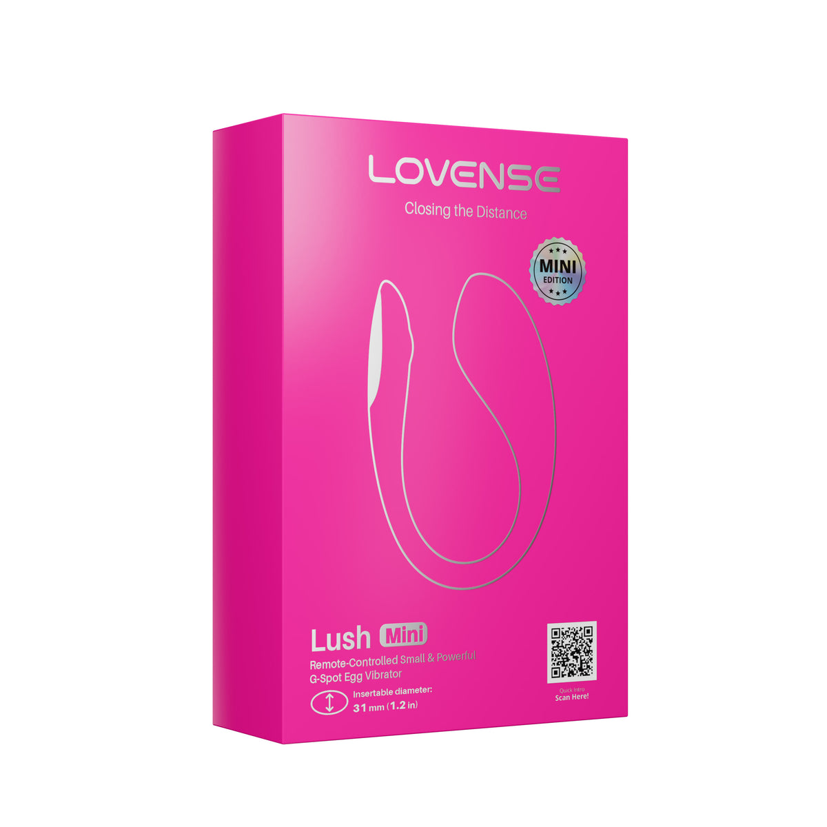 Lovense - Lush Mini App-Controlled Bullet Egg Vibrator (Pink)
