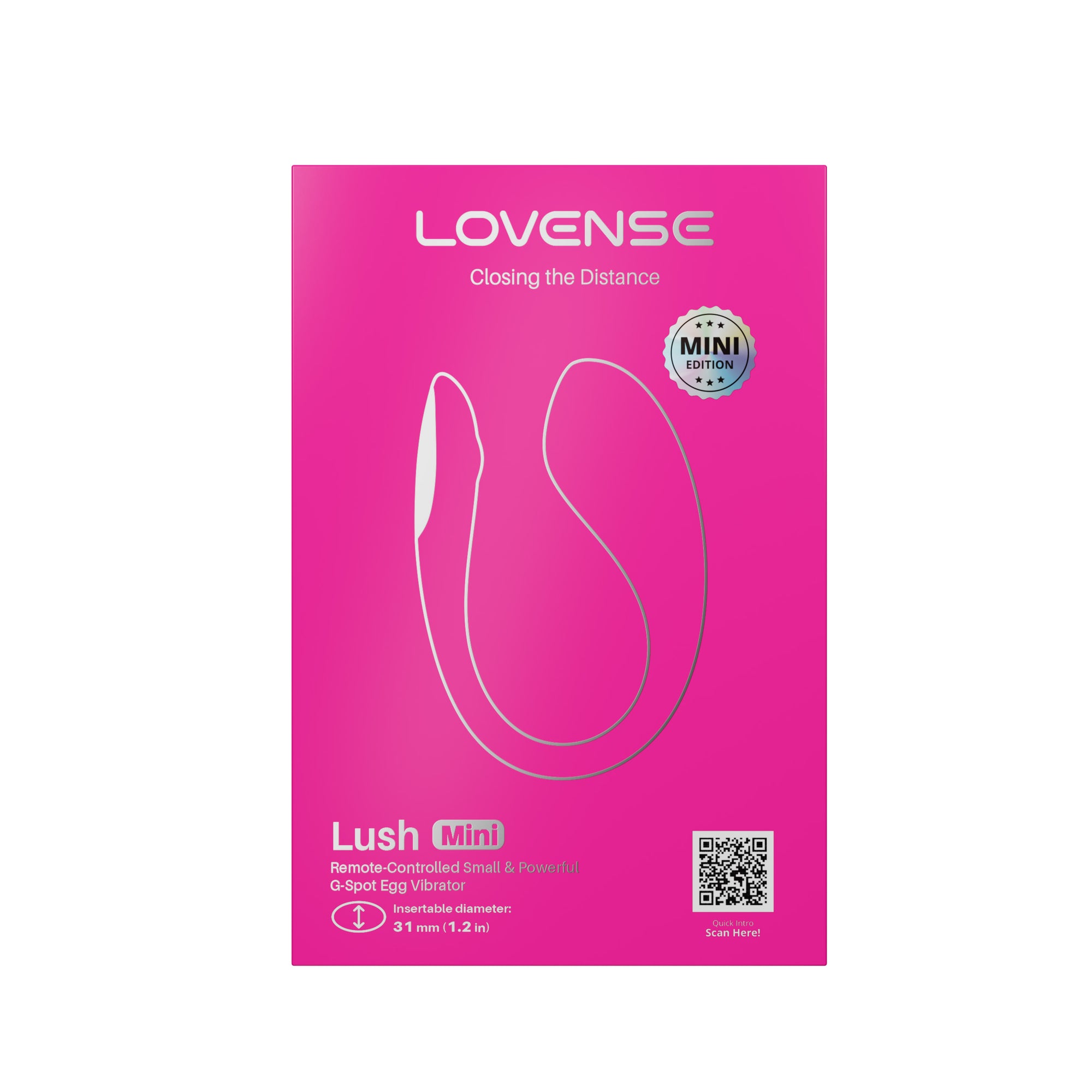 Lovense - Lush Mini App-Controlled Bullet Egg Vibrator (Pink)