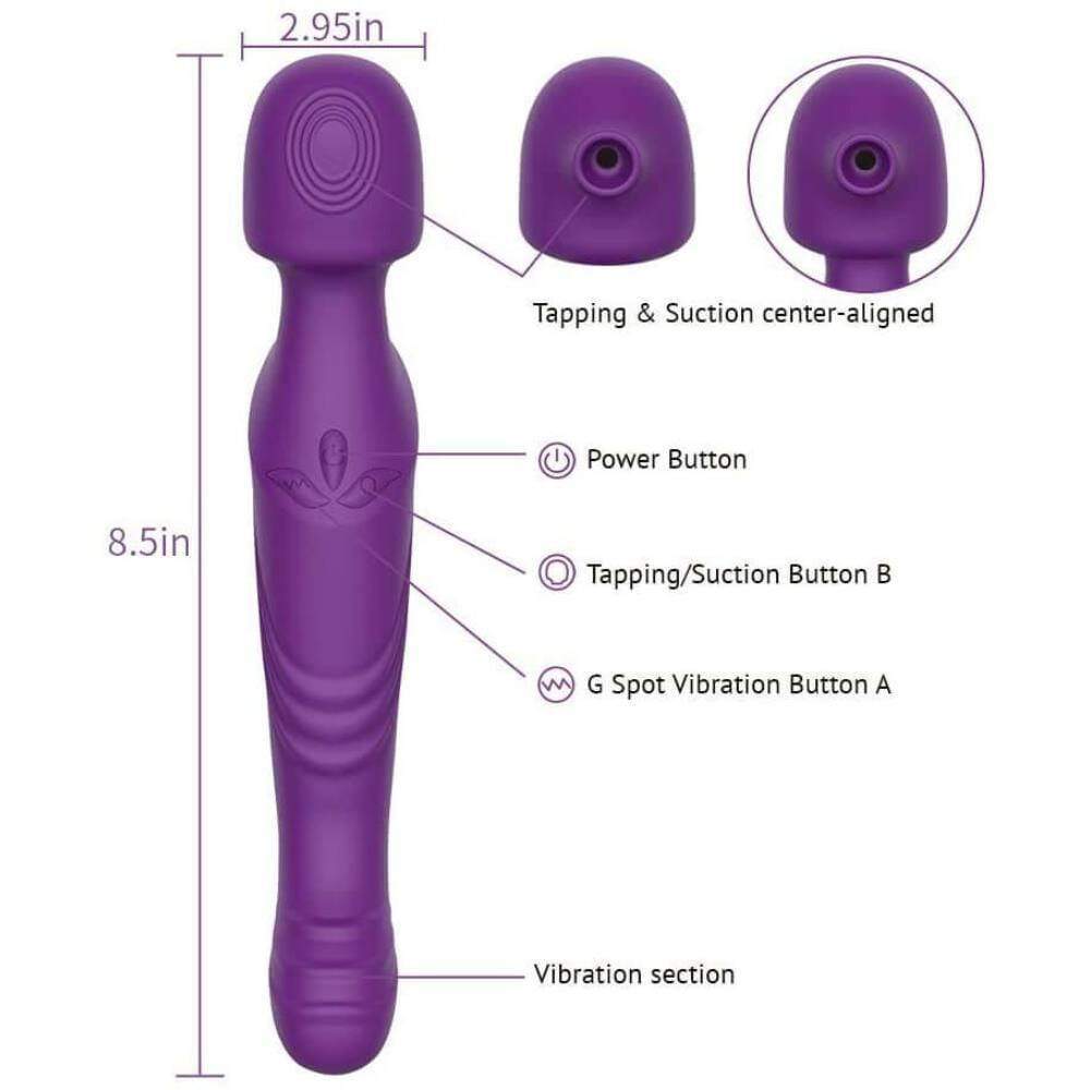 Tracy's Dog - Dual Vibe G Spot Clitoral Air Stimulator Wand Massager ( -  Durio Asia