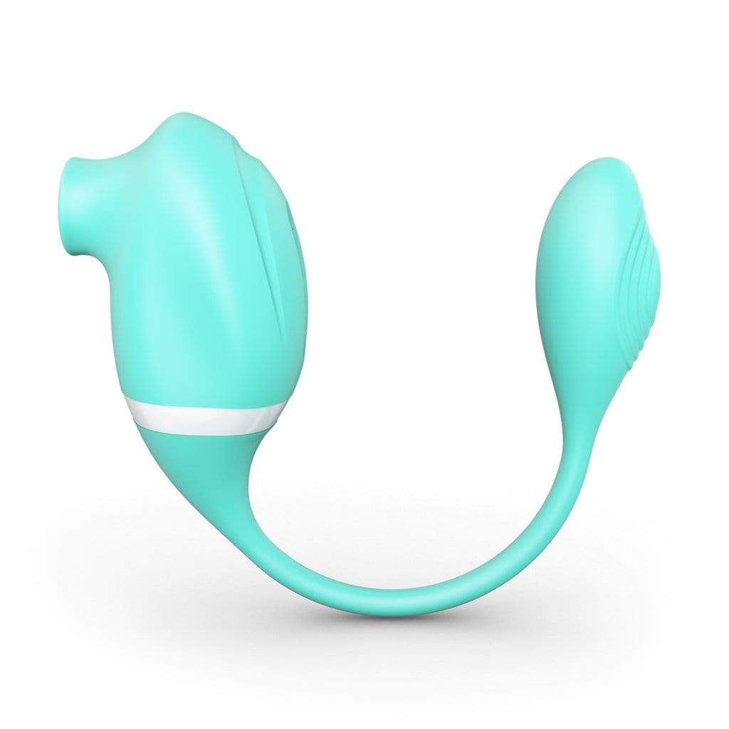 Tracy's Dog - Seahorse Clitoral Air Stimulator Sucking Dual Stimulator (Tiffany Blue) Clit Massager (Vibration) Rechargeable 6972725981008 CherryAffairs