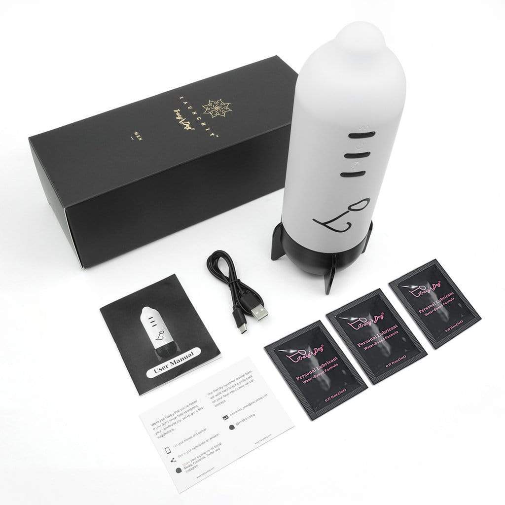 Tracy&#39;s Dog - Launch It Automatic Masturbator Cup (White) Masturbator Soft Stroker (Vibration) Rechargeable 6972725981206 CherryAffairs