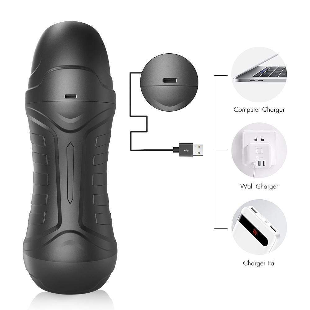 Tracy's Dog - Osburn Automatic Male Masturbator (Black) Masturbator Soft Stroker (Vibration) Rechargeable 6972725981558 CherryAffairs