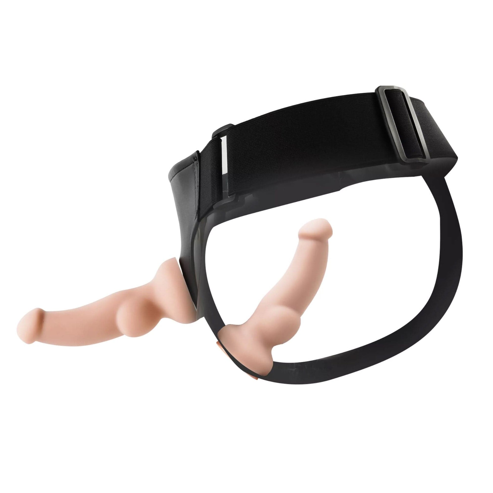 Tracy's Dog - Dual Strap On Harness with Detachable Vibrating Dildo (Beige) TRD1037 CherryAffairs