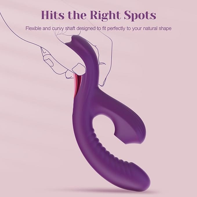 Tracy's Dog - BetaCome-Hither Rabbit Sucking Vibrator Clitoral Air Stimulator (Purple) TRD1030 CherryAffairs