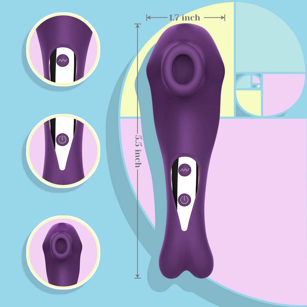 Tracy's Dog - P Cat Clitoral Air Stimulator Sucking Vibrator (Purple) Clit Massager (Vibration) Rechargeable 6972725980339 CherryAffairs
