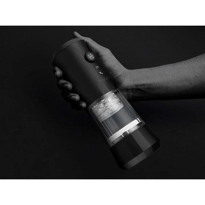 Tracy’s Dog - Turbothrust Automatic Male Masturbator (Black) - Black - Masturbator Soft Stroker (Vibration) Rechargeable