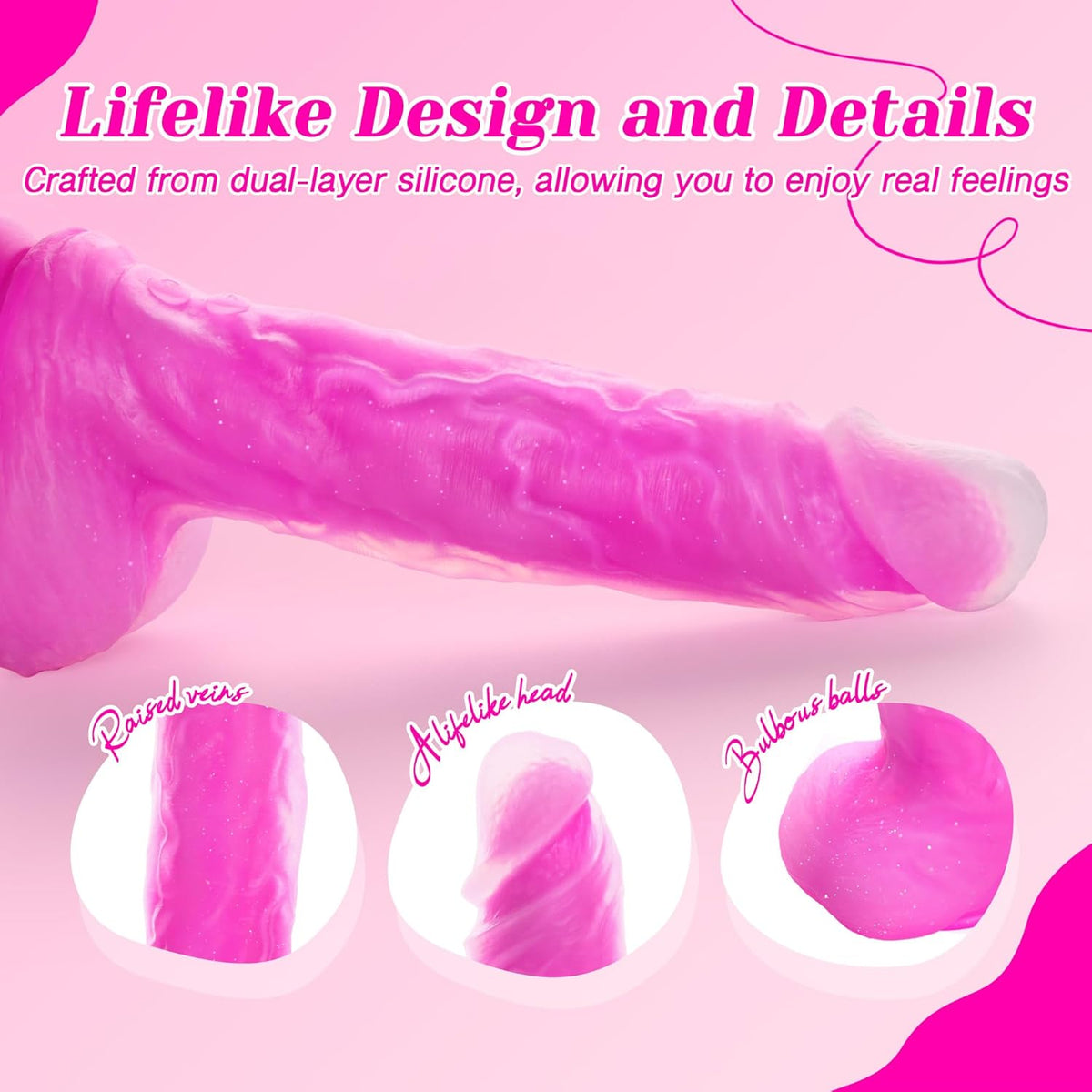 Tracy's Dog - JeliVoy Thrusting Dildo Jellyskin (Rose Red) TRD1029 CherryAffairs