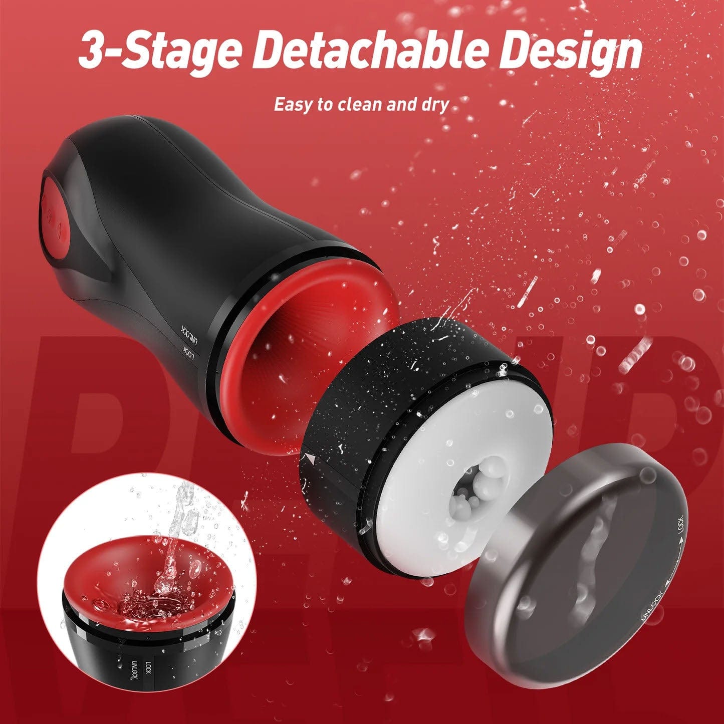 Tracy’s Dog - Relip Swirling & Tightening Male Blowjob Masturbator (Black) - Black - Masturbator Mouth (Vibration)