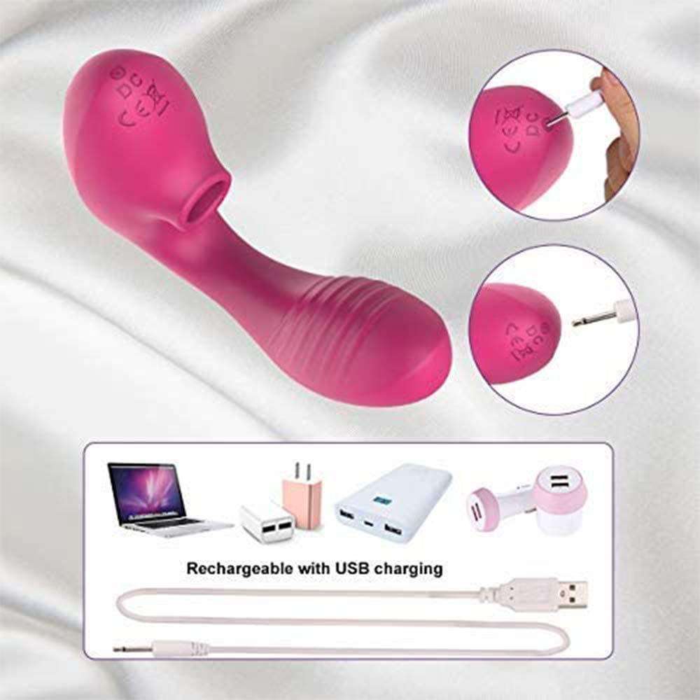 Tracy's Dog - Clitoral Sucking Vibrator (Pink) Clit Massager (Vibration) Rechargeable 6972725980025 CherryAffairs