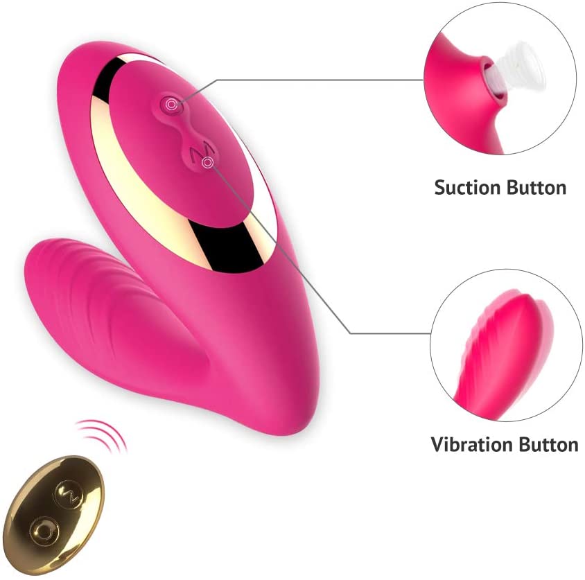 Tracy's Dog - Clitoral Air Stimulator Sucking Vibrator with Remote OG Pro 2 (Pink) Clit Massager (Vibration) Rechargeable 435203701 CherryAffairs