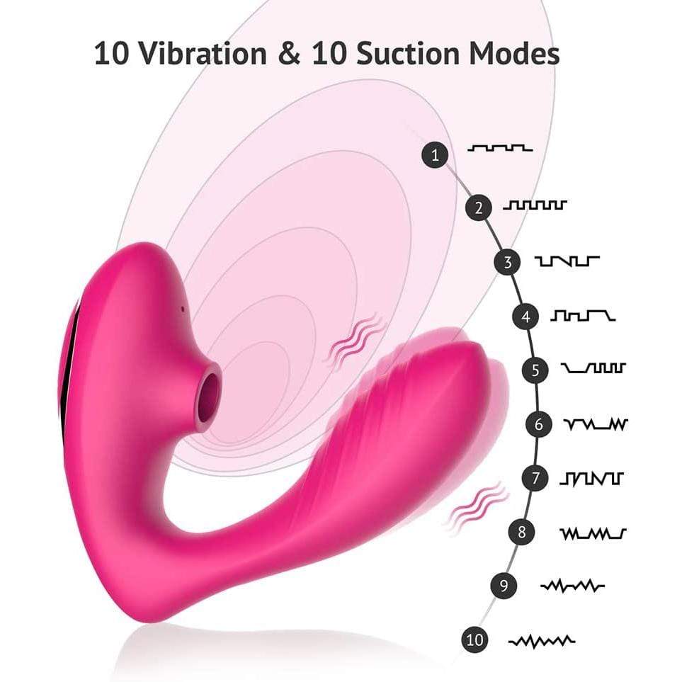 Tracy's Dog - Clitoral Air Stimulator Sucking Vibrator with Remote OG Pro 2 (Pink) Clit Massager (Vibration) Rechargeable 435203701 CherryAffairs