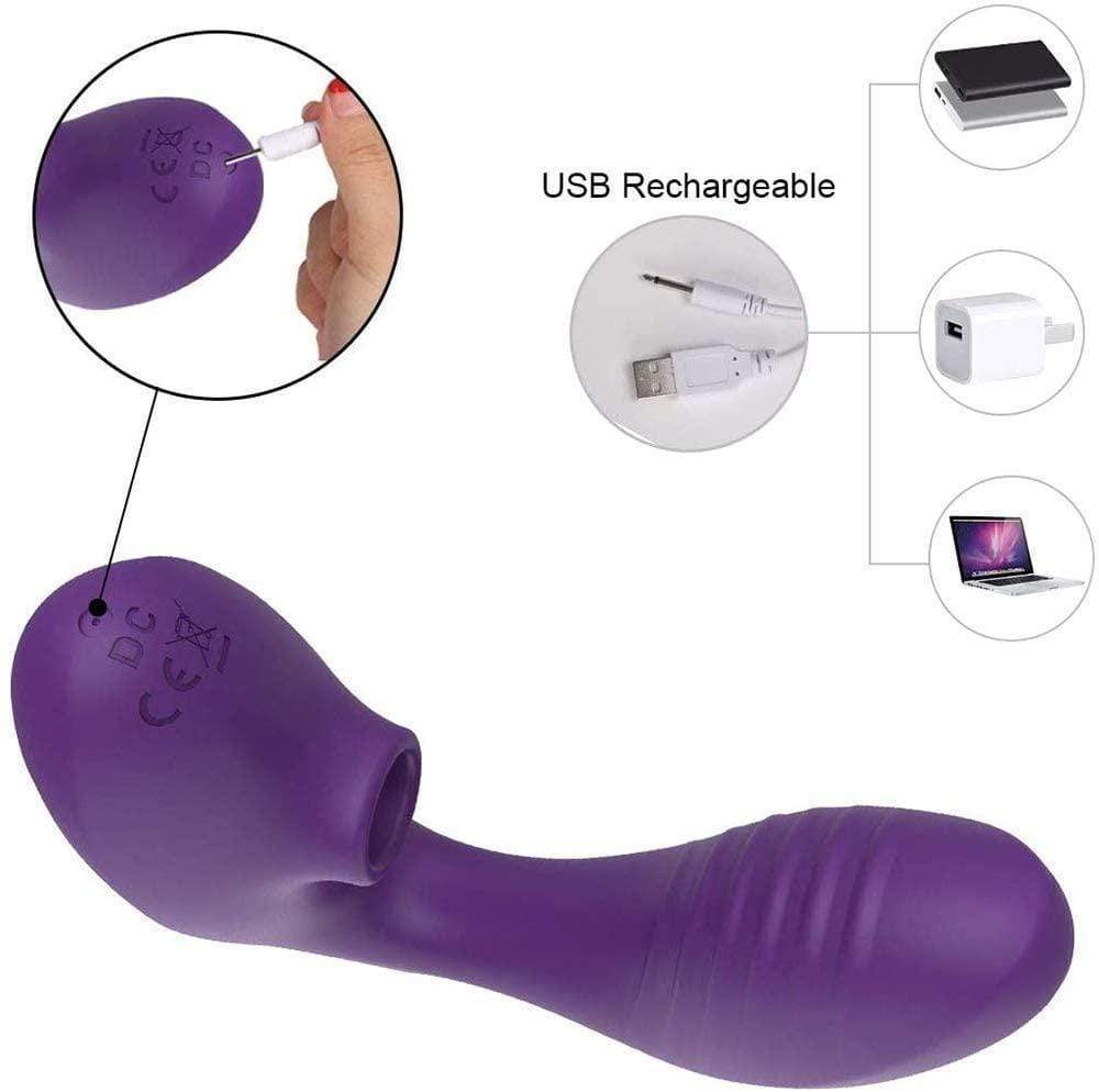 Tracy's Dog - Clitoral Sucking Vibrator (Purple) Clit Massager (Vibration) Rechargeable 6972725980018 CherryAffairs