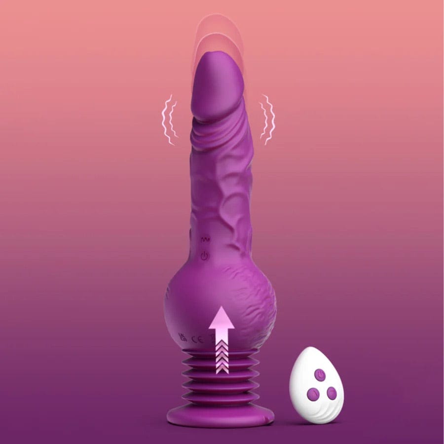 Tracy's Dog - Drillme App-Controlled Thrusting Realistic Dildo Vibrator (Purple)