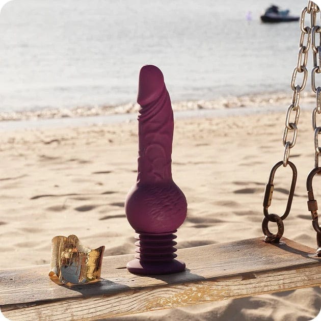 Tracy's Dog - Drillme App-Controlled Thrusting Realistic Dildo Vibrator (Purple)