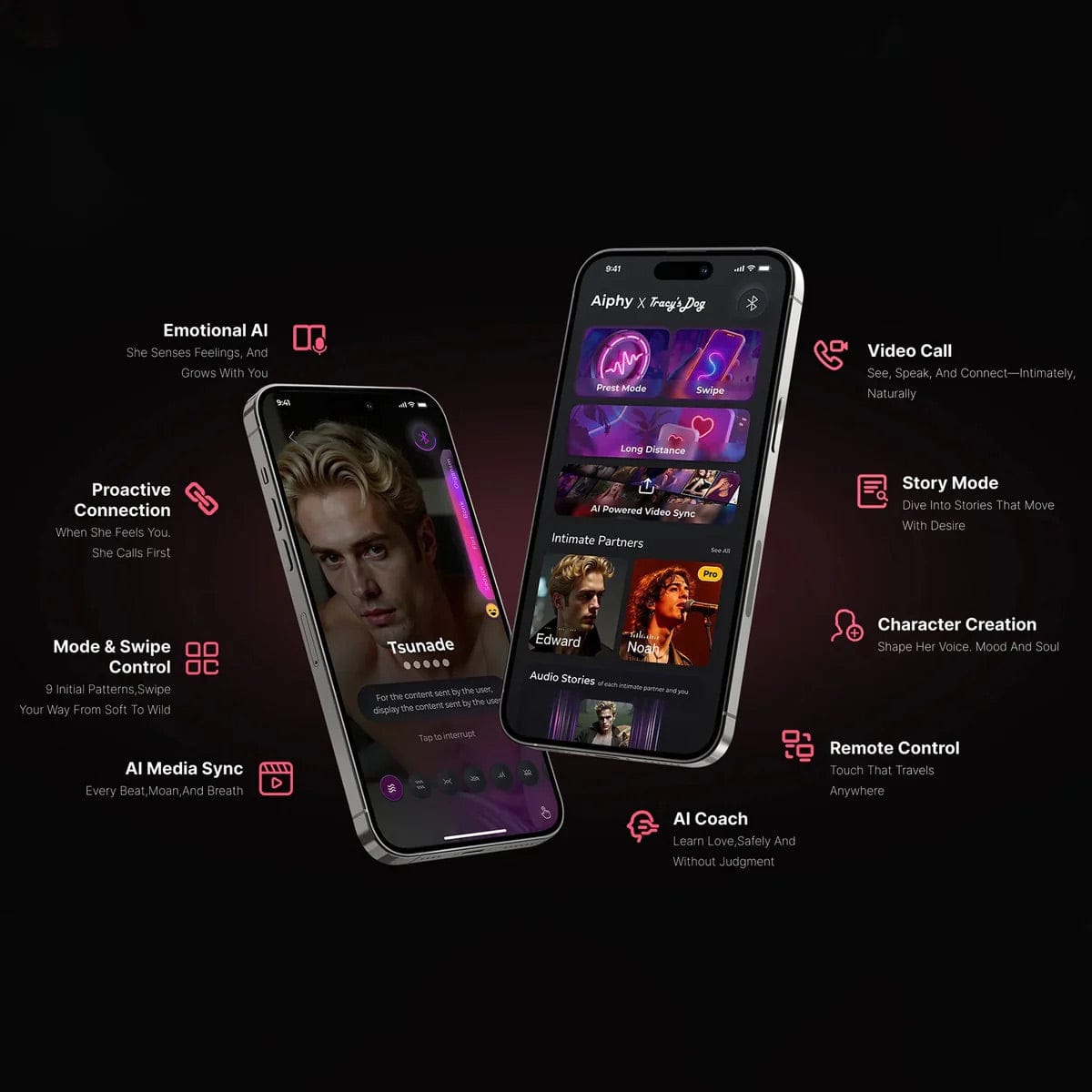 Tracy's Dog - Drillme App-Controlled Thrusting Realistic Dildo Vibrator (Purple)