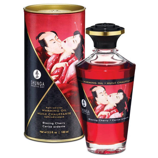Shunga - Aphrodisiac Flavored Warming Oil 3.5 oz (Blazing Cherry) Massage Oil 697309022002 CherryAffairs