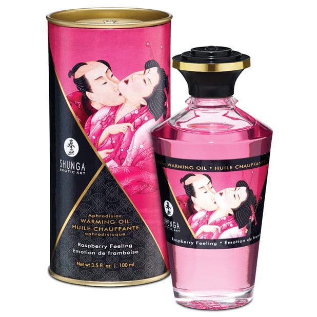 Shunga - Aphrodisiac Flavored Warming Oil 3.5 oz (Raspberry Feeling) Massage Oil 697309022019 CherryAffairs