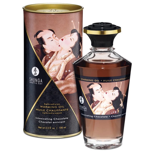Shunga - Aphrodisiac Flavored Warming Oil 3.5 oz (Intoxicating Chocolate) Massage Oil 697309022095 CherryAffairs