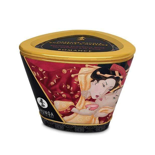 Shunga - Erotic Art Massage Candle Romance Strawberry Wine 5.7oz Massage Candle 269254162 CherryAffairs