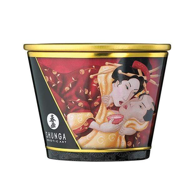 Shunga - Erotic Art Massage Candle Romance Strawberry Wine 5.7oz Massage Candle 269254162 CherryAffairs