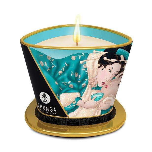 Shunga - Erotic Art Massage Candle Sensual Island Blossoms 5.7oz Massage Candle 697309045247 CherryAffairs