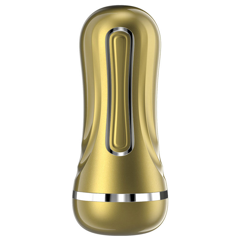 Galaku - Star Moon Double Hole Suction Stroker Masturbator Cup (Gold) - Gold - Masturbator Vagina (Non Vibration)