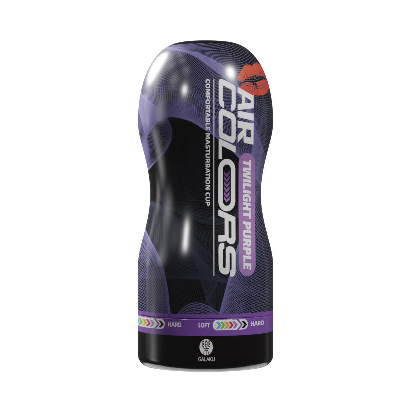 Galaku - Air Colors Comfortable Stroker Masturbator Cup - Twilight Purple - Masturbator Resusable Cup (Non Vibration)